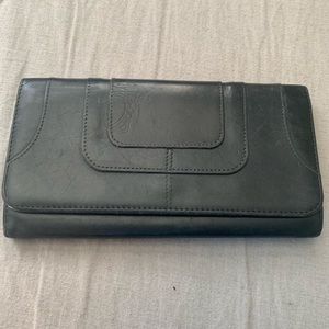 Versace wallet, leather billfold. Used condition.